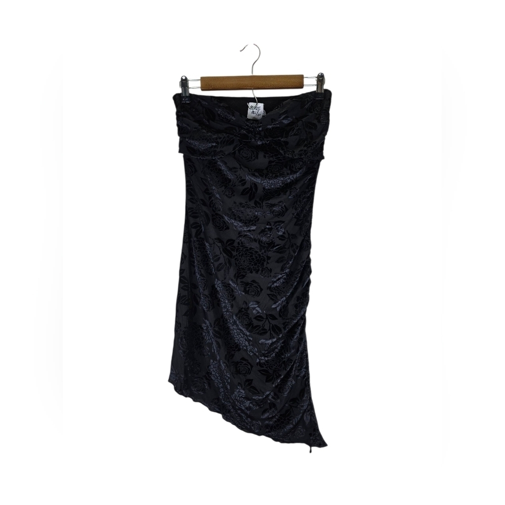 Nwt Princess Polly Meritt Strapless Mini Elegant Black Dres Scrunch Slit Size 6